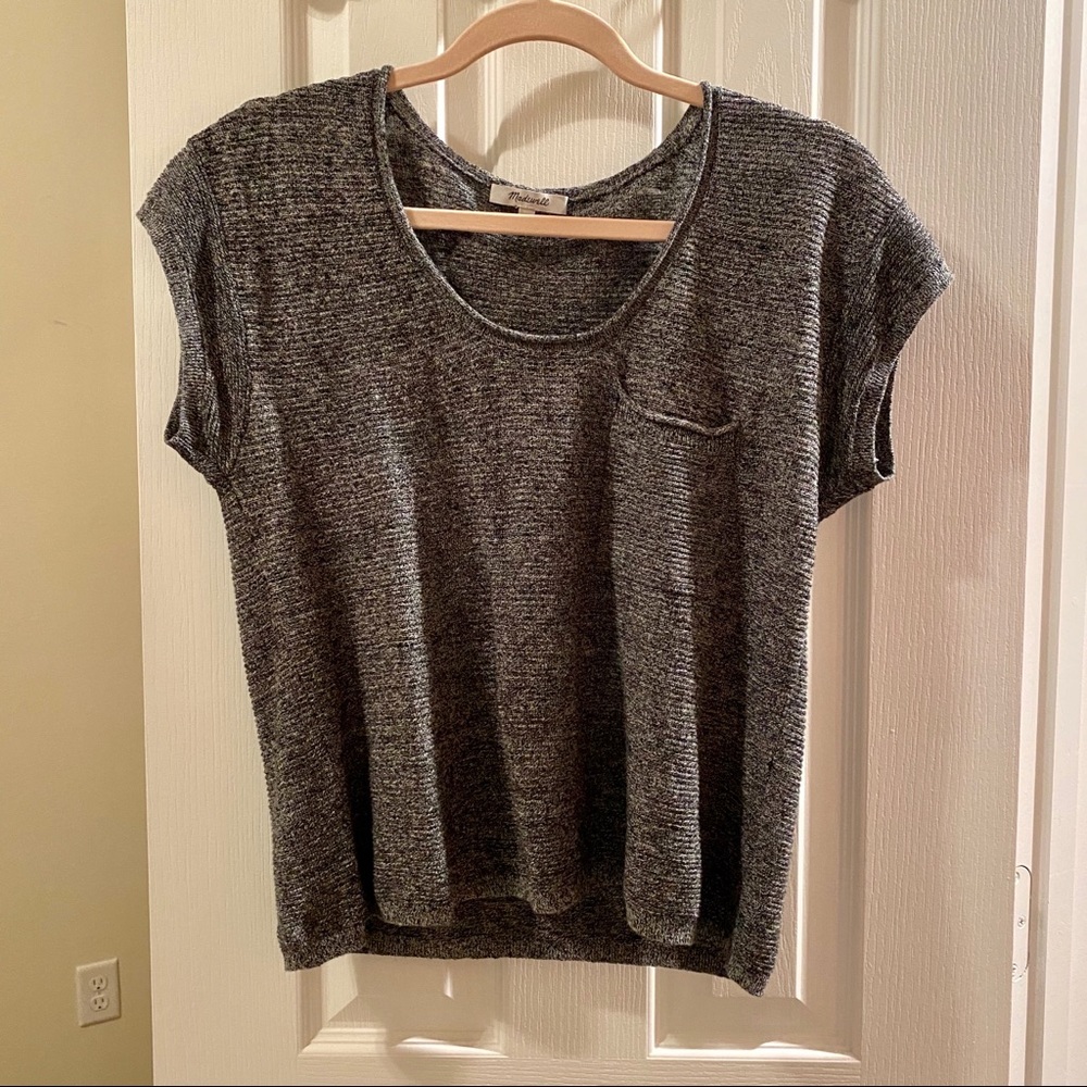 Knit body sweatshirt